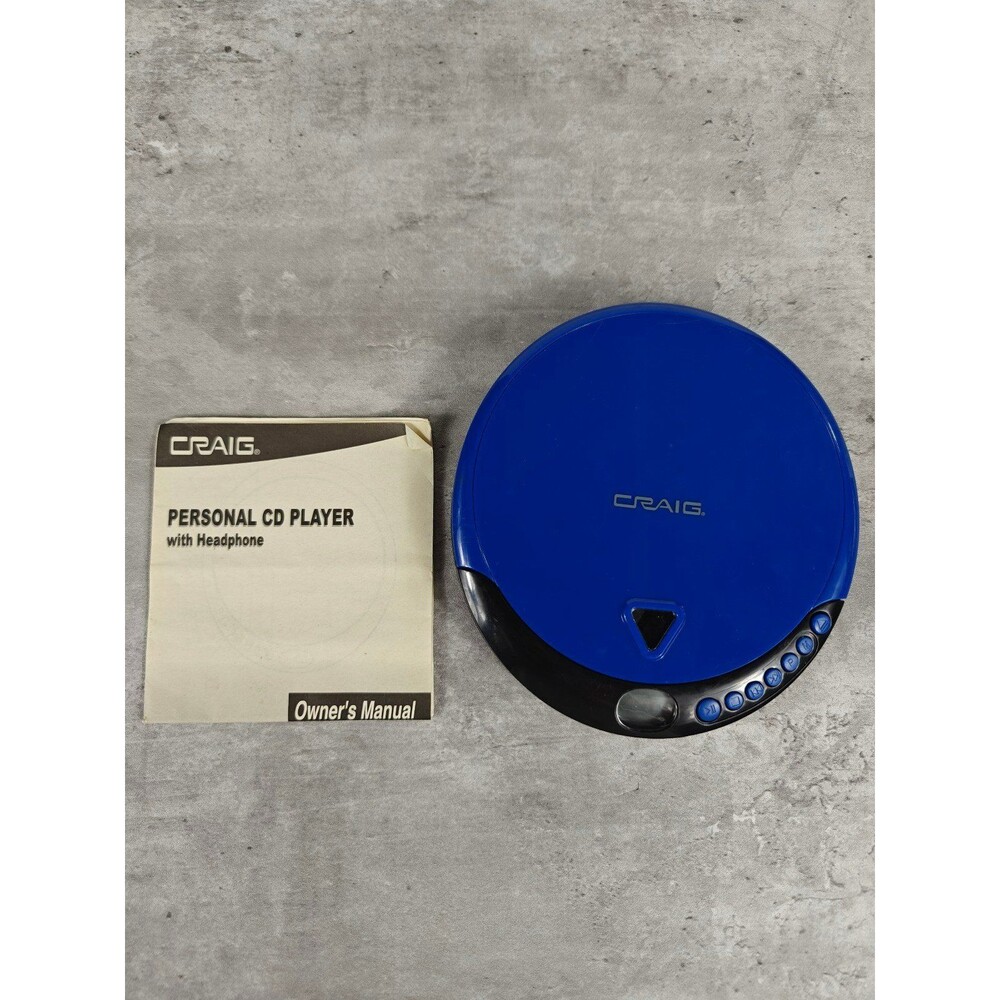 Craig Electronics Personal Portable CD Player Blue W/ Manual Tested Works